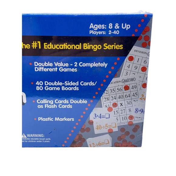 Quizmo Multiplication & Division Bingo World Class Learning Material Vintage - Picture 5 of 5